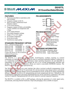 DS1077LZ-40+ datasheet  